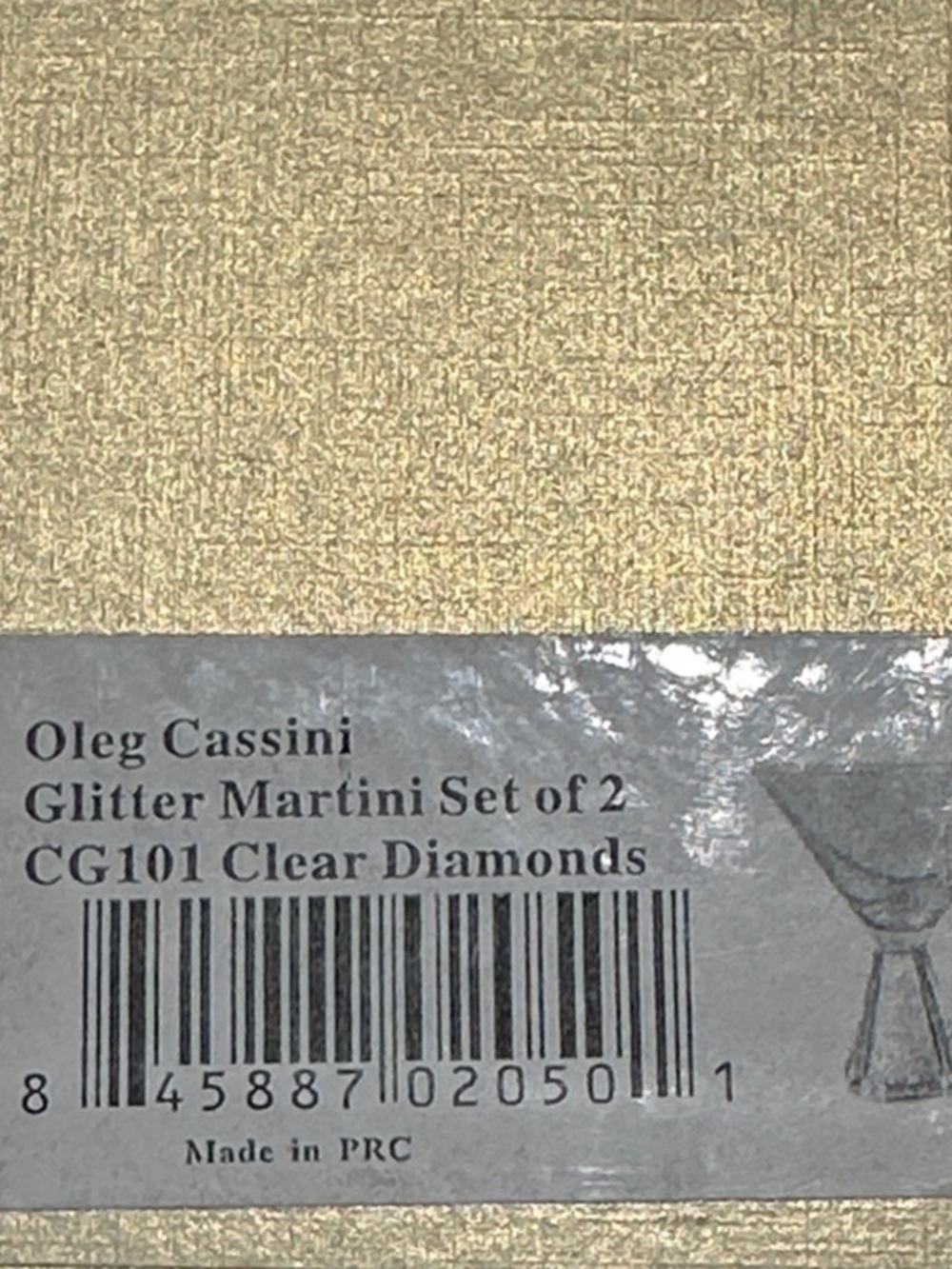 Clear Crystal Martini Glasses (Set of 2) - Picture 6 of 8